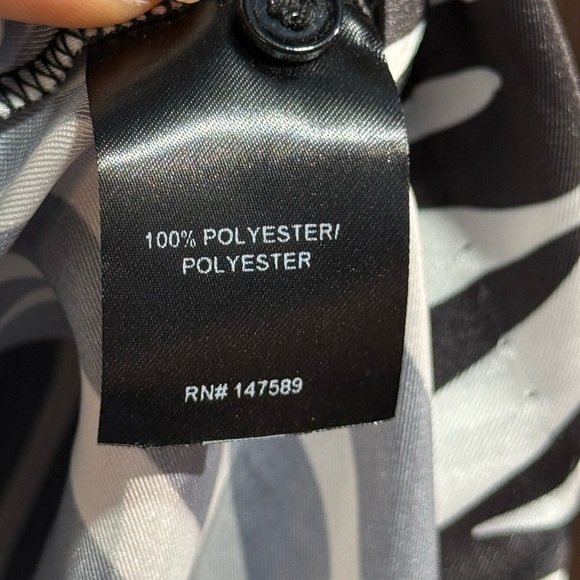 Robert Rodriguez -Barneys New York Monochrome Zebra Dress Sz M - Picture 5 of 7